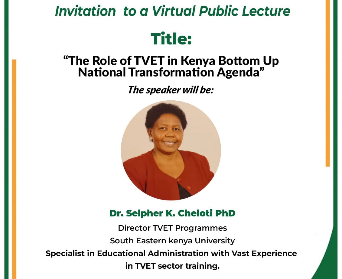 The Role of Tvet In Kenya Bottom Up National Transformation