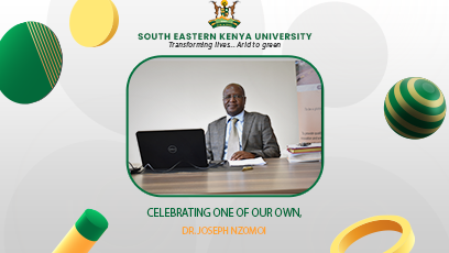 Celebrating one of our own, Dr. Joseph Nzomoi